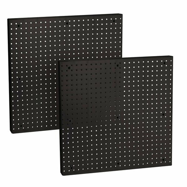 Azar Displays Pegboard Wall Panel Storage Solution, Size: 24'' x 24'', 2PK 772424-BLK-2PK